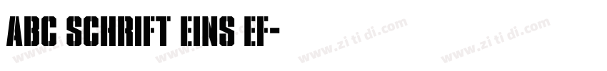 ABC Schrift Eins EF字体转换